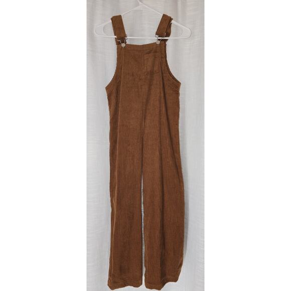 Tractr Girls Size 8 Brown Corduroy Overalls Trendy NWT - Picture 2 of 4